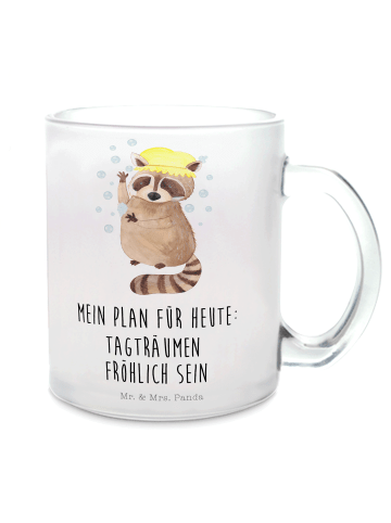 Mr. & Mrs. Panda Tasse Waschbär mit Spruch in Transparent