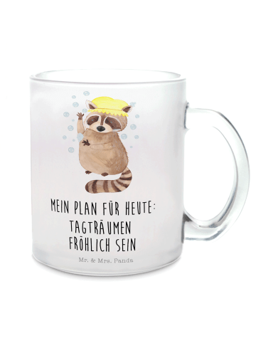 Mr. & Mrs. Panda Teetasse Waschbär mit Spruch in Transparent