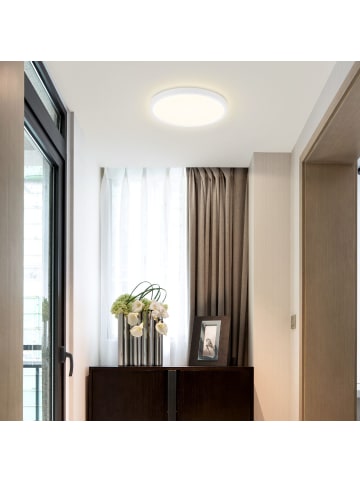 ZMH Deckenleuchte LED in weiß Ø18cm rund 4000K neutralweiß flach Flurlampe 15 W