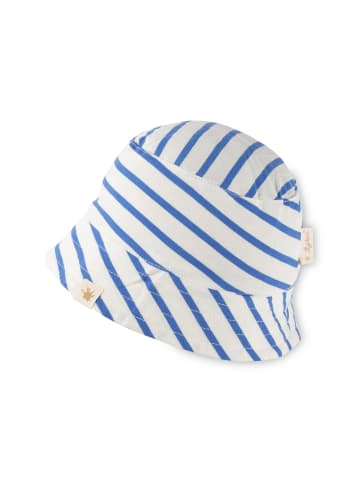 Sigikid Hut Tiger & Löwe in Weiß-Blau gestreift