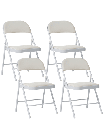 Beliani 4er-Set Konferenzstuhl SHASTA in Weiß