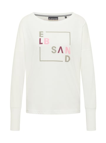 ELBSAND Langarm T-Shirt Iruna in Cloud White Multi 2