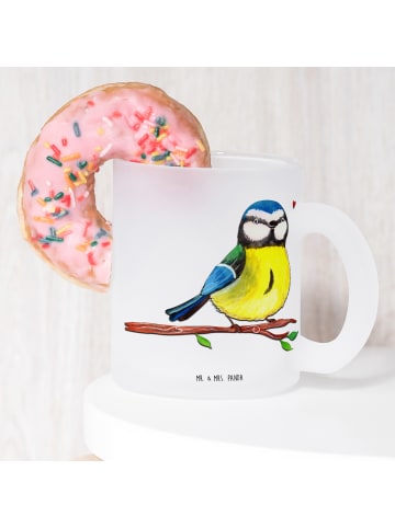 Mr. & Mrs. Panda Glas Vogel Blaumeise ohne Spruch in Transparent