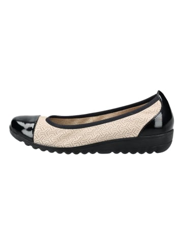 Caprice Ballerinas in Beige/Schwarz