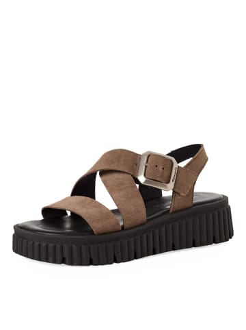 Tamaris Plateau Sandaletten in Braun