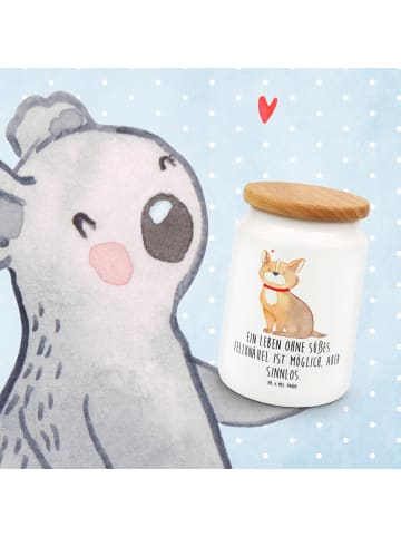 Mr. & Mrs. Panda zuckerdose Hund Glück mit Spruch in Weiß