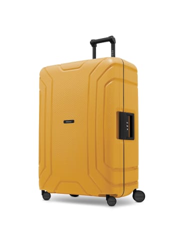 Redolz Essentials 15 4-Rollen Trolley 75 cm mit Dreipunkt-Verschluss in dark yellow
