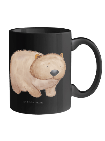 Mr. & Mrs. Panda Kaffeetasse Wombat ohne Spruch in Schwarz