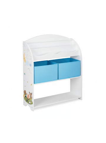 relaxdays Kinderregal Lagerfeuer in Bunt - (B)82,5 x (H)98 x (T)30 cm