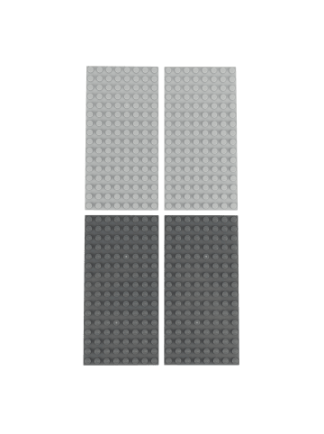 LEGO 8x16 Platten 2x Hell- + 2x Dunkelgrau - ab 3 Jahren in multicolored