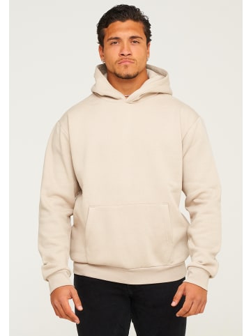 behype Kapuzenpullover - BHHOBART Basic Oversize Einfarbig in Taupe Light