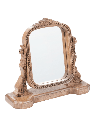 Beliani Kosmetikspiegel DISZNA in Braun - (W) 39 x (H) 36 x (L) 12 cm