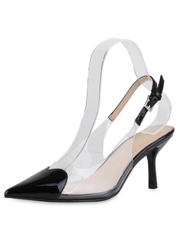 VAN HILL Slingpumps Sofia in Schwarz Lack