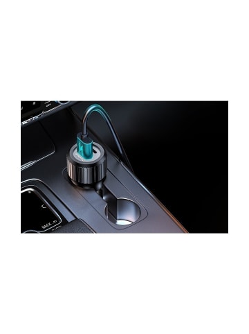 Wisam Choetech 63W Dual USB-C 45W+ USB-A 18w schnelles Autoladegerät (schwarz)