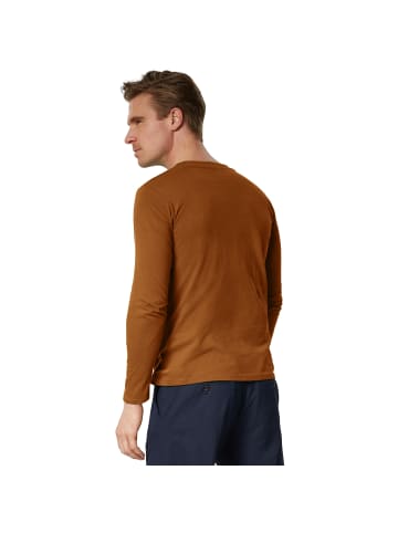 tectake Einfarbiges Langarm-Shirt für Männer, braun