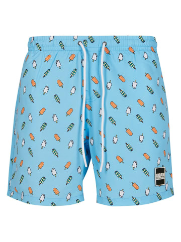 Urban Classics Badeshorts in lightblue/ice