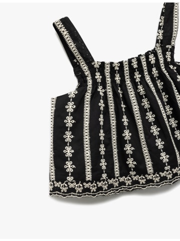 KOTON Bluse in Schwarz Gemustert