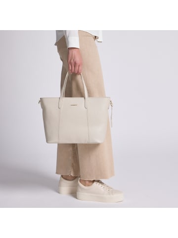 Lazarotti Bologna Leather Shopper Tasche Leder 31 cm in cream