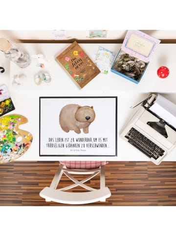 Mr. & Mrs. Panda tischschutzmatte Wombat mit Spruch in Weiß