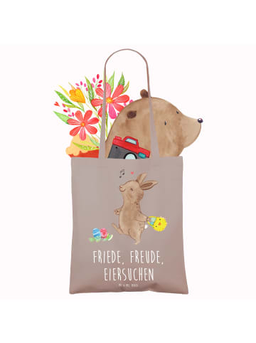 Mr. & Mrs. Panda dokumententasche Hasen Eier suchen mit Spruch in Braun Pastell