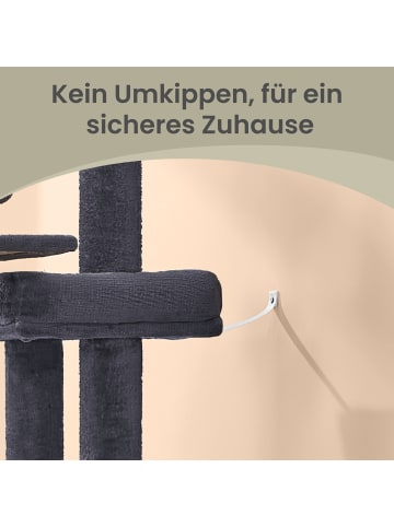 Feandrea Katzenbaum Clawfy in Dunkelgrau - (B)48 x (H)136 x (T)48 cm