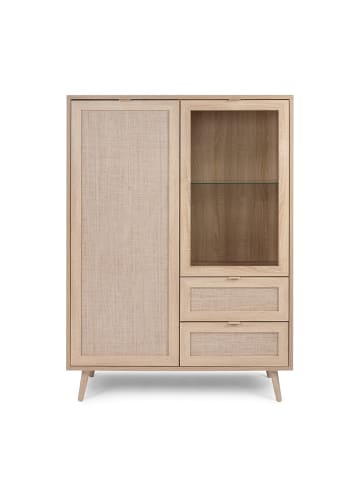 CALICOSY Geschirrschrank mit 2 Türen - BALI in Helles - (W) 101,5 x (H) 139 x (L) 40 cm
