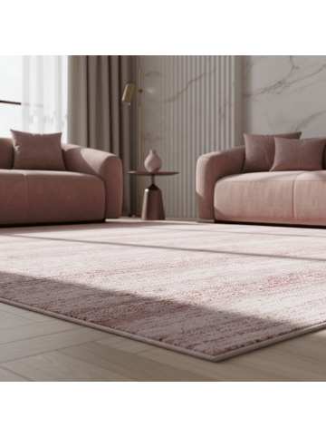KADIMA DESIGN Teppich Kurzflor Waschbar Einfarbig INN Strapazierfähig OEKO-TEX in Pink