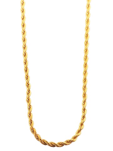 Adeliás Unisex Halskette – Kordelkette aus Edelstahl in gold