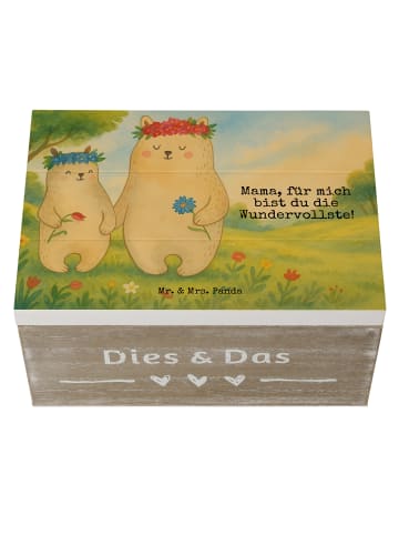 Mr. & Mrs. Panda Aufbewahrungsbox Bären mit Blumenkranz Design m... in Weiß