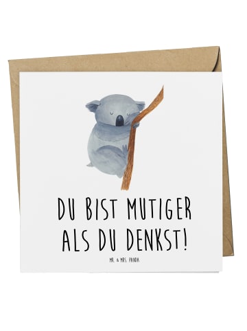 Mr. & Mrs. Panda Deluxe Karte Alleine schlafen lernen Mutiger al... in Weiß