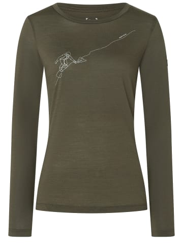 super.natural Merino Longsleeve in grün