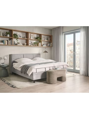 Beliani Doppelbett VICEROY in Grau/Schwarz - (W) 160 x (H) 120 x (L) 216 cm