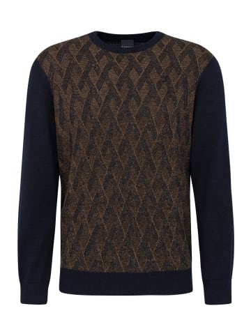 Bugatti Strickpullover Rundhals in cognac