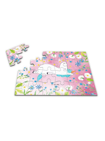 Mr. & Mrs. Panda Puzzle Einhorn Sternenhimmel ohne Spruch in Rot Pastell