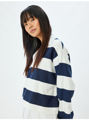 KOTON Sweatshirt in Marineblau Gestreift