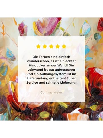 MuchoWow Leinwand bilder Blumenmeer (BxH)