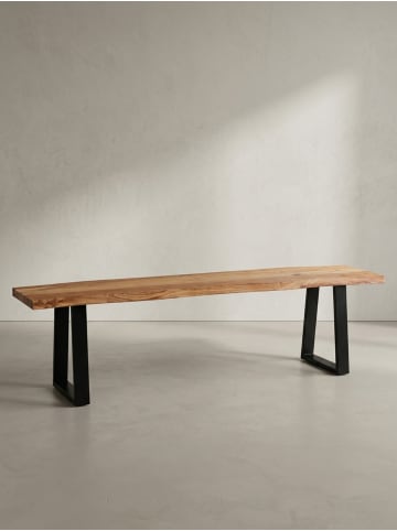 KADIMA DESIGN Esszimmerbank 120x40x45,5 cm Massivholz / Metall mit