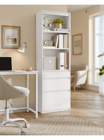 VASAGLE Bücherregal Kailyn in Weiß - (B)30 x (H)180 x (T)57.1 cm
