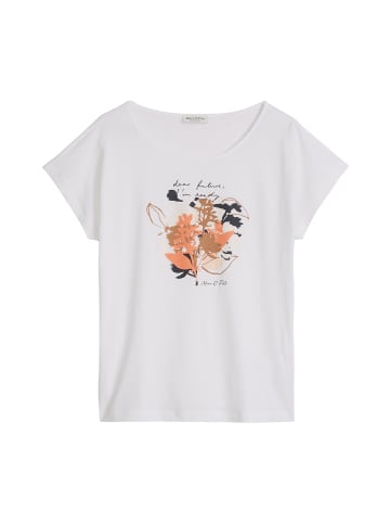 Marc O'Polo Print-T-Shirt loose in Weiß