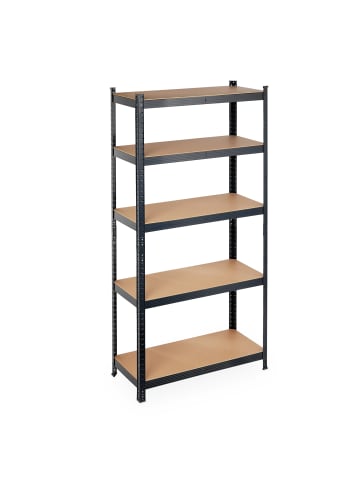 relaxdays 2 x Schwerlastregal in Schwarz - (B)90 x (H)180 x (T)40 cm