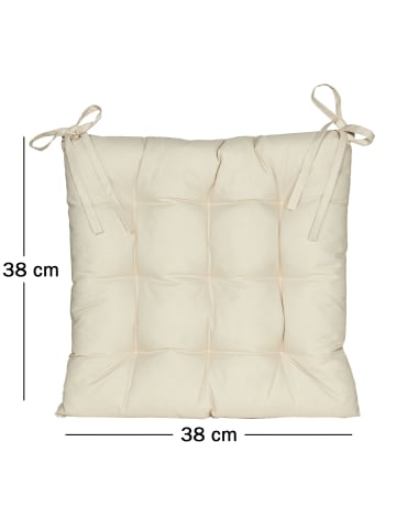 JACK Outdoor Stuhlkissen Sitzkissen 38x38cm Wasserfest in Sand