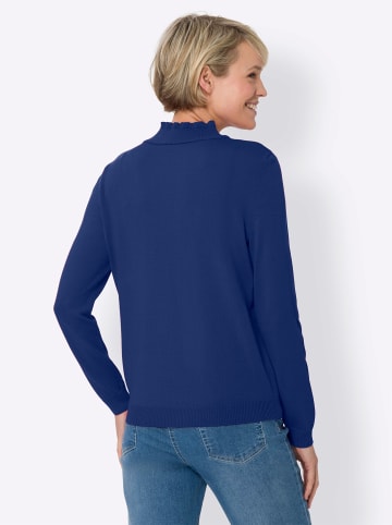 Sieh an! Stehkragen-Pullover in royalblau