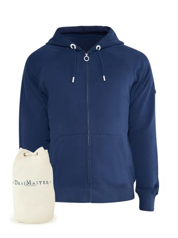 DreiMaster Maritim Sweatjacke + Shopping Bag - Set in Marine