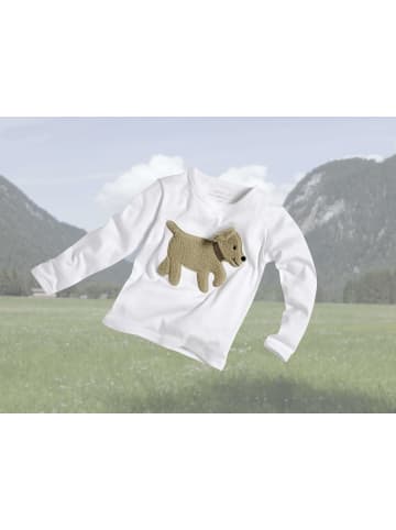 ZIEGFELD Longsleeve „Hund Bobby" in Weiß