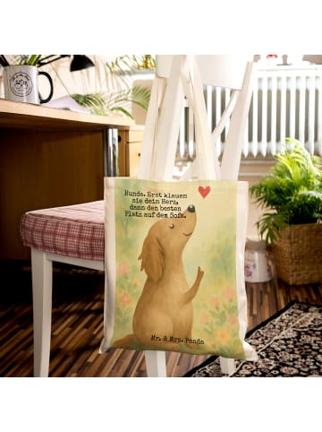 Mr. & Mrs. Panda Uni Tasche Hund Liebe Design mit Spruch in Weiß
