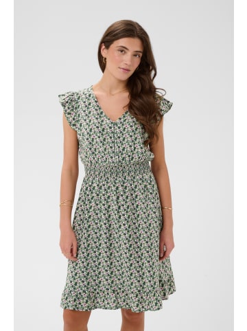 Cream Kleid CRTiah Feminine in Green Pink Flowers
