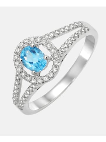 Diamant L'éternel Ring aus 375 Weißgold mit Diamant mit Topas