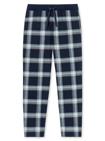 Schiesser Pyjamahose Mix & Relax Flanell in Blau