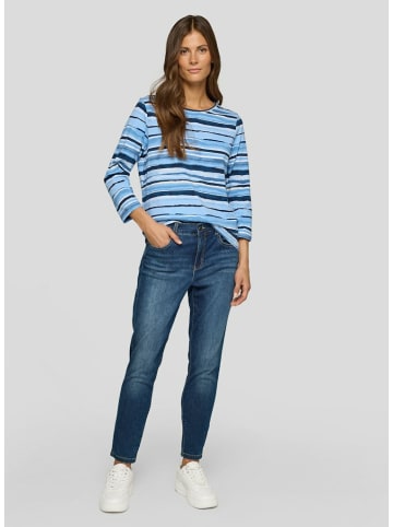 Rabe Rundkragen Langarmshirt für Damen in hell-blau