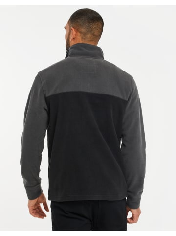 Threadbare Fleecepullover THB Fitness Fleece 1/4 Zip Wham in Dunkelgrau/ Schwarz